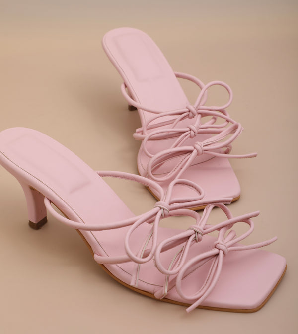 Pink Multi-Bow Heels