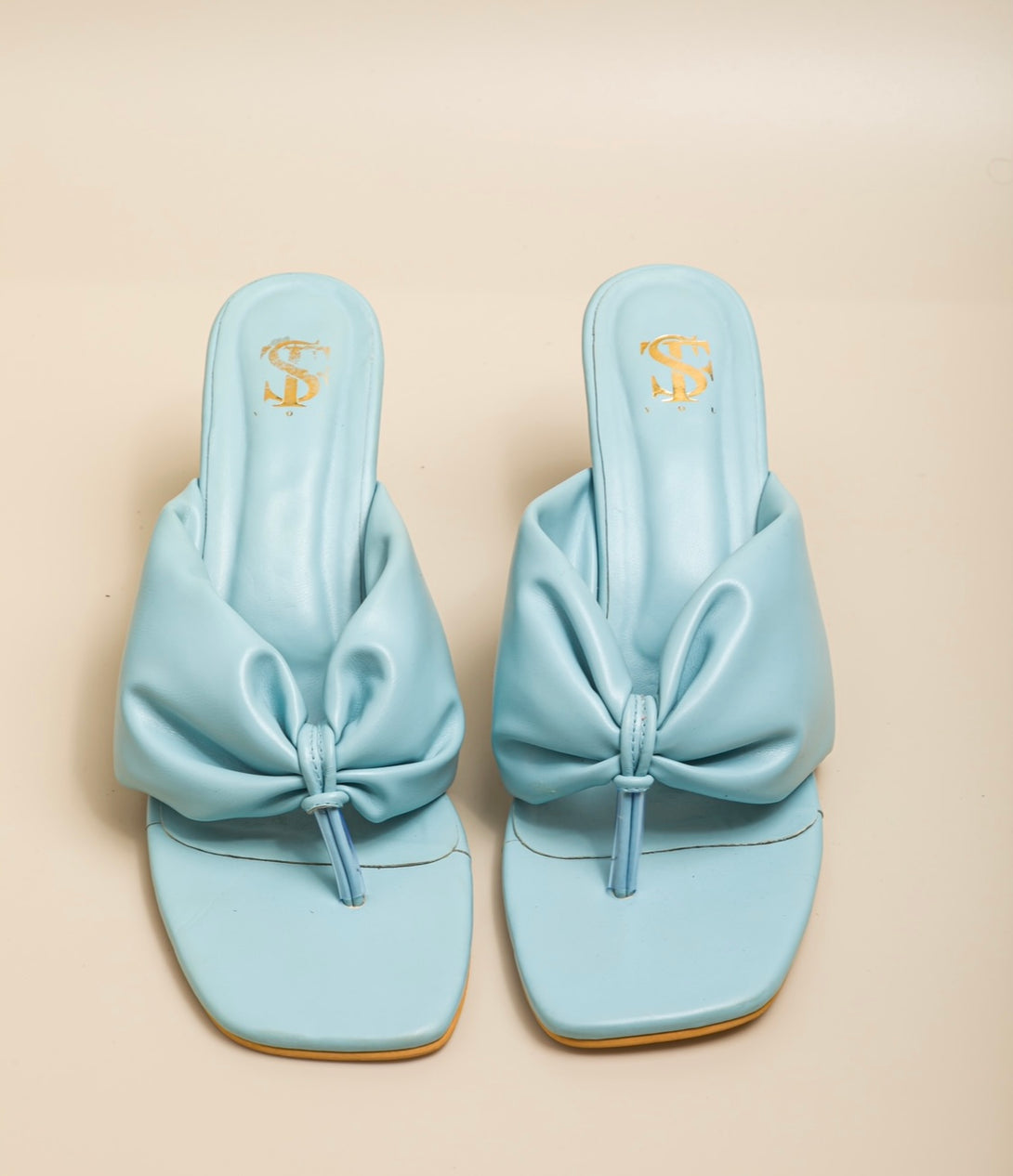 Pastel Blue cushiony block heels â Shoe That Fits You