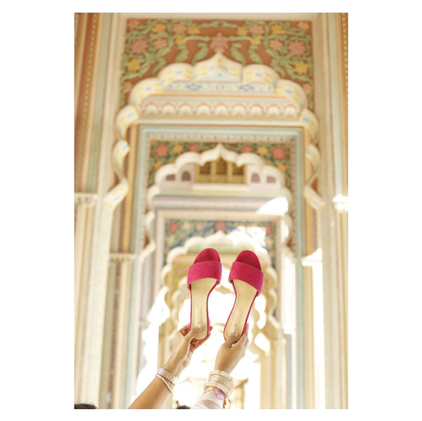 Fuchsia Pink Mid heels
