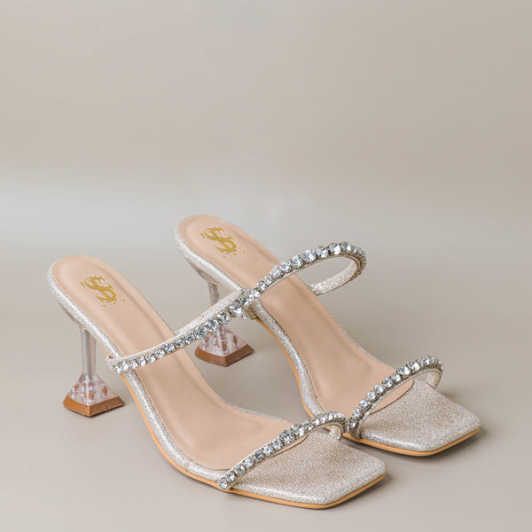 Saisha Diamond Glass Heels