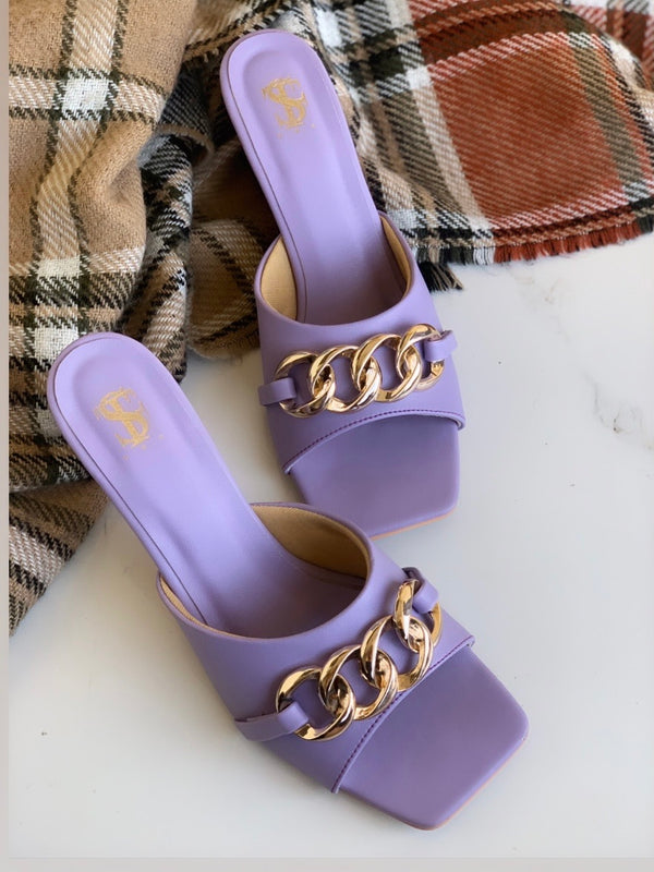 Lilac chained Heels